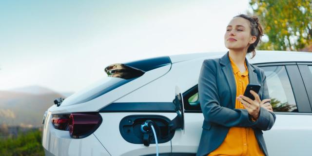 woman electric vehicle