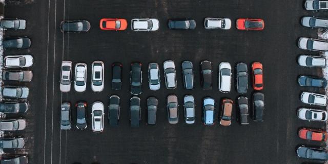 cars on a parking lot