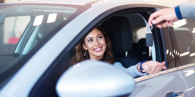 Women inside passenger vehicle